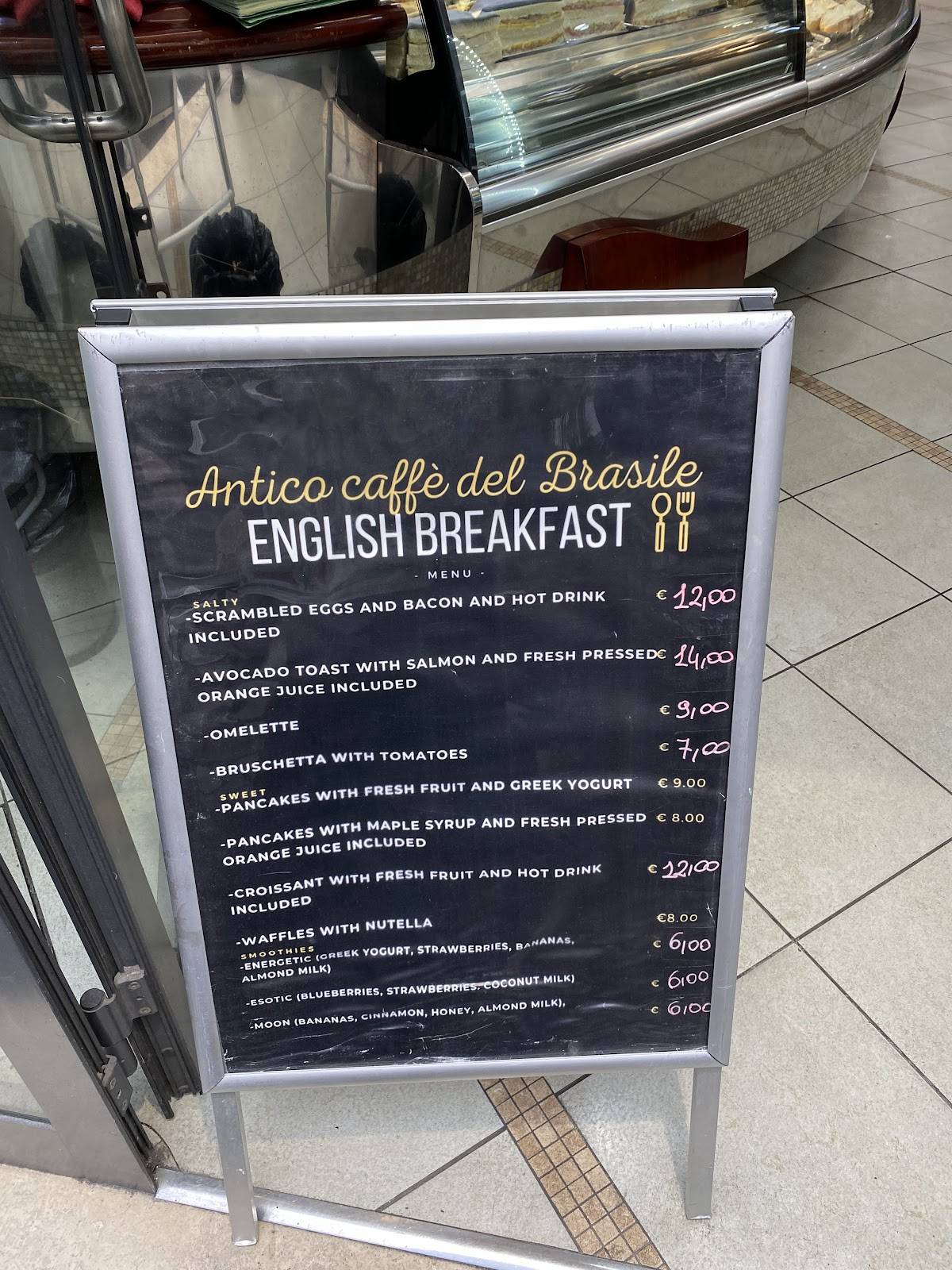 Menu de ANTICO CAFFE' DEL BRASILE