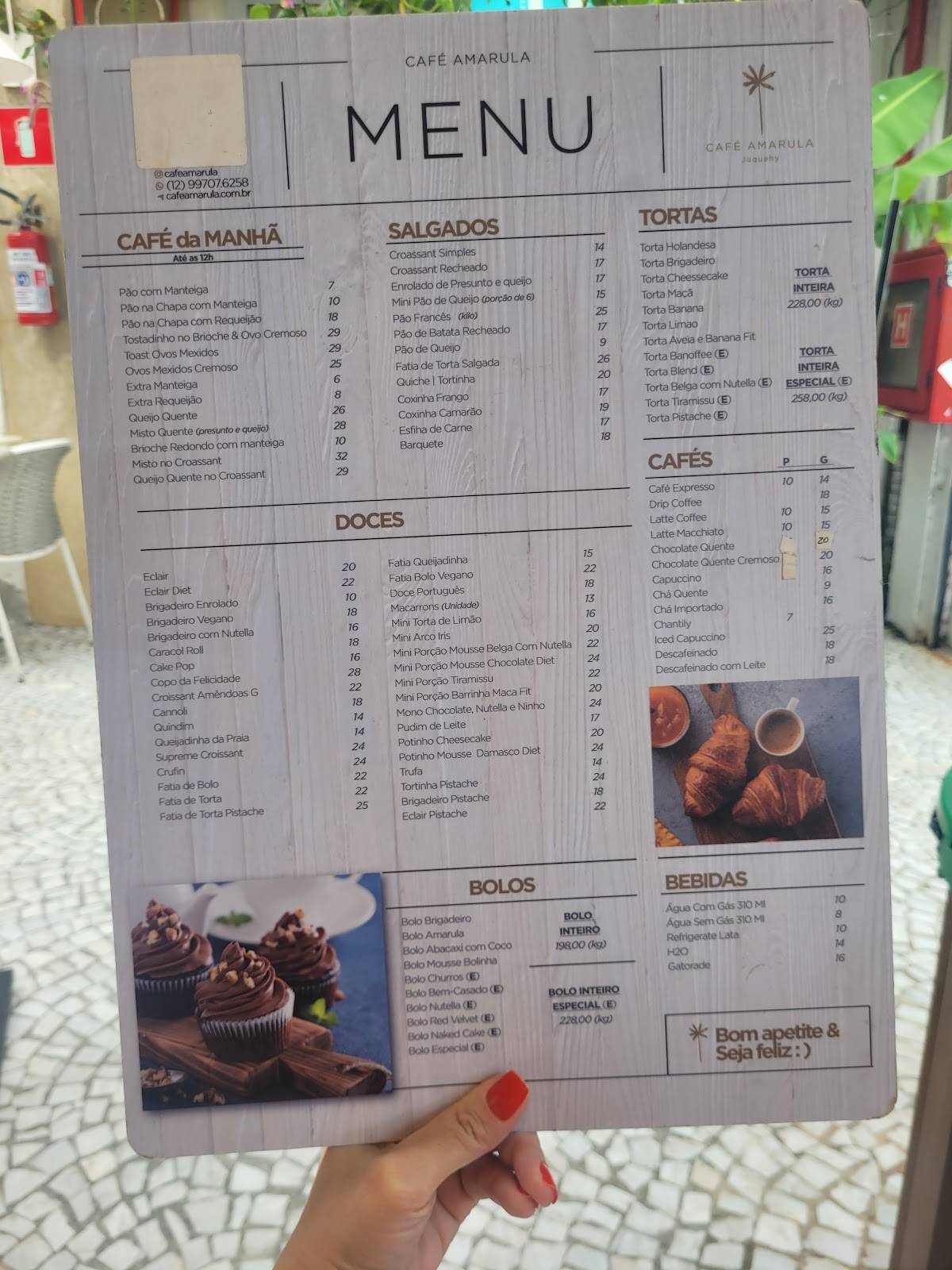 Café Amarula cardápio
