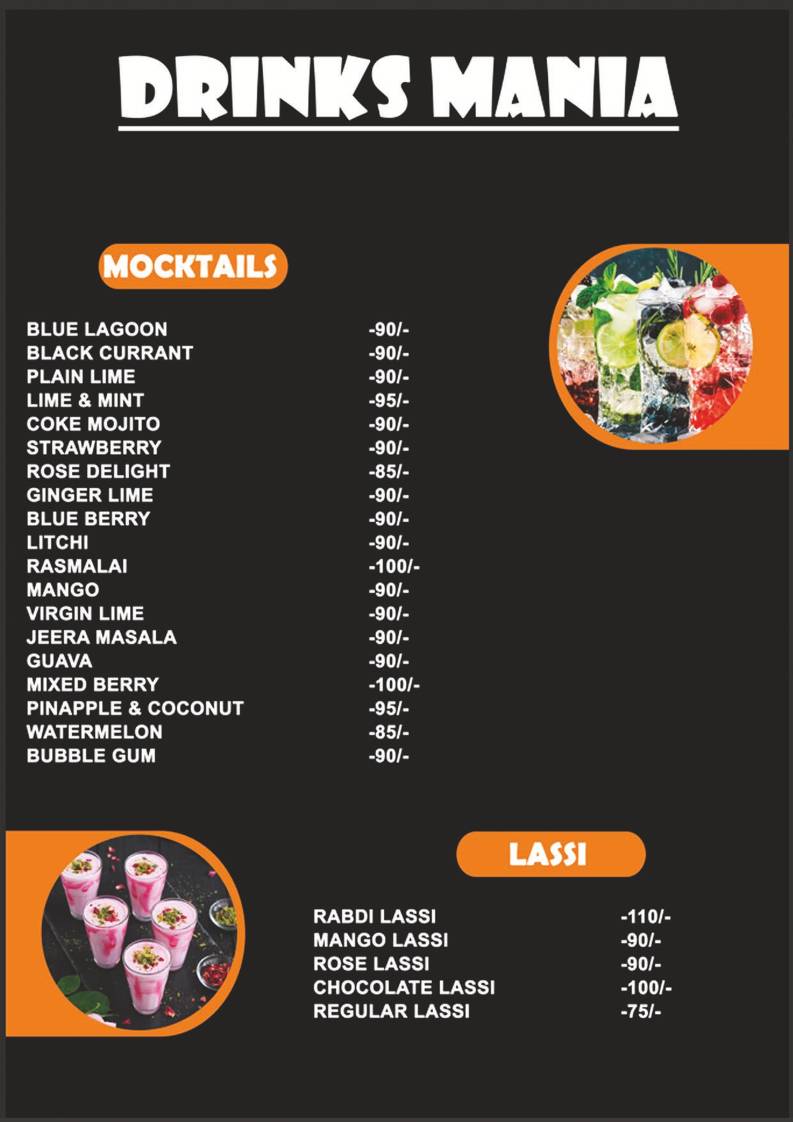 Arun's Restro and Cafe menu
