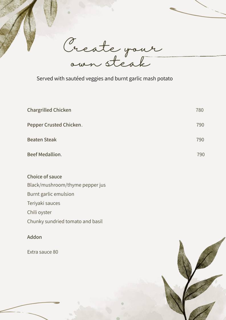 Cafe Basilico - Colaba menu