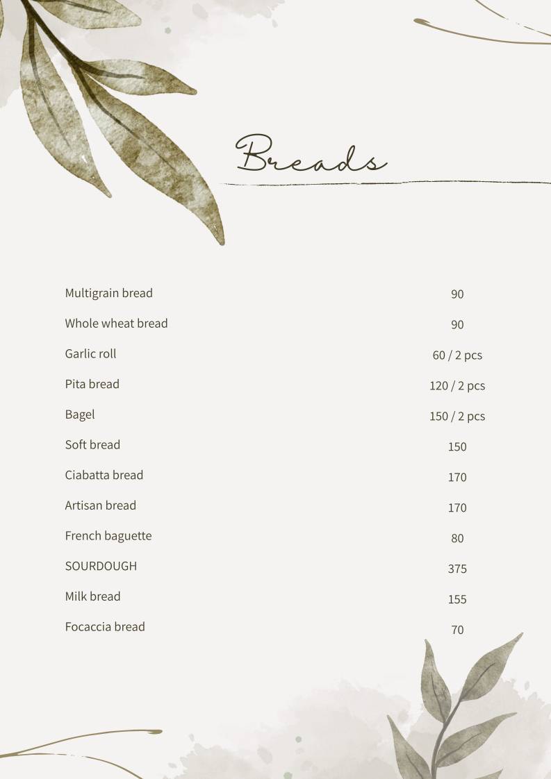 Cafe Basilico - Colaba menu