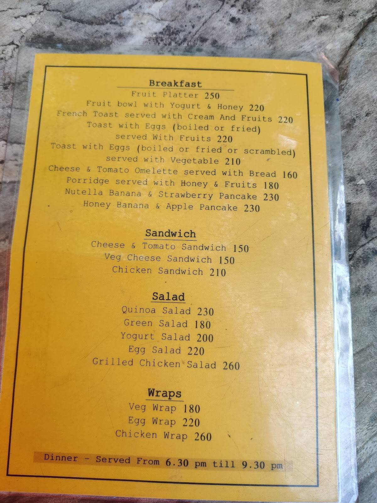 Breakfast Village menu