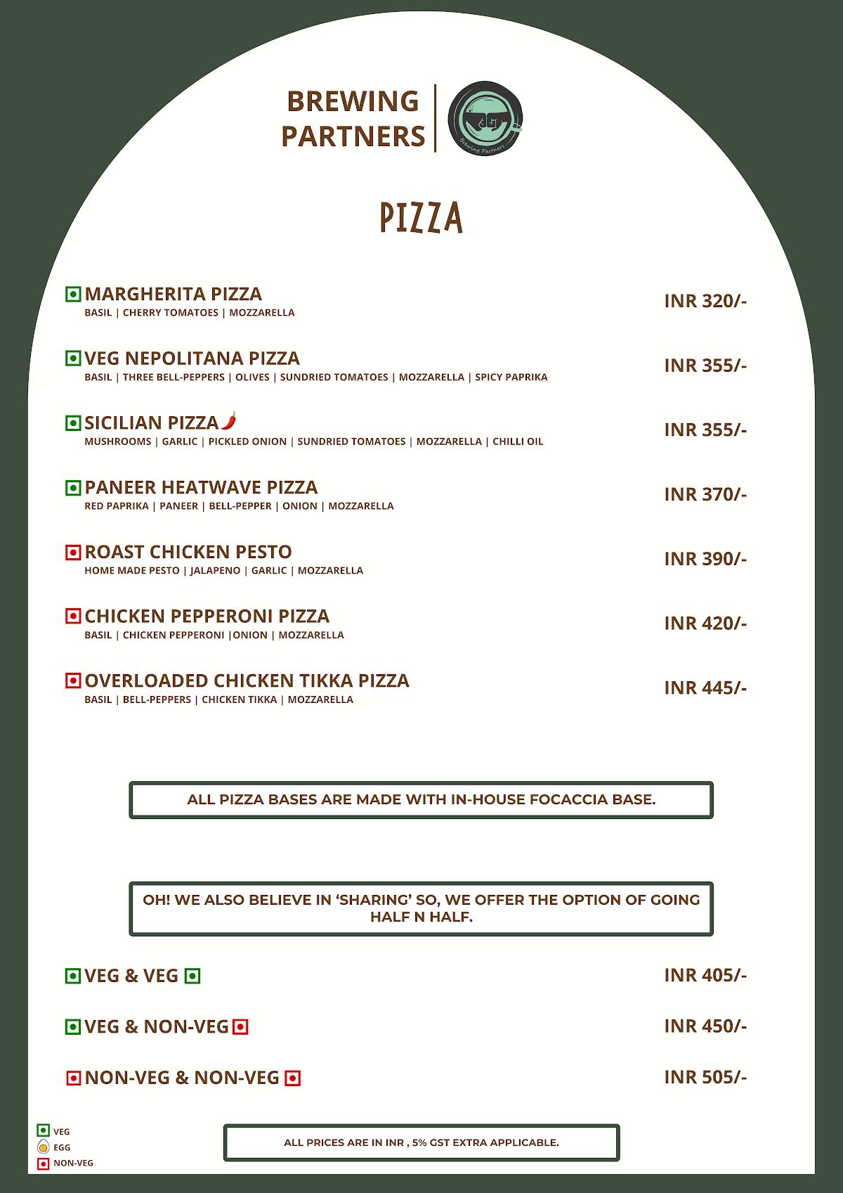 Brewing Partners - Pimpri menu