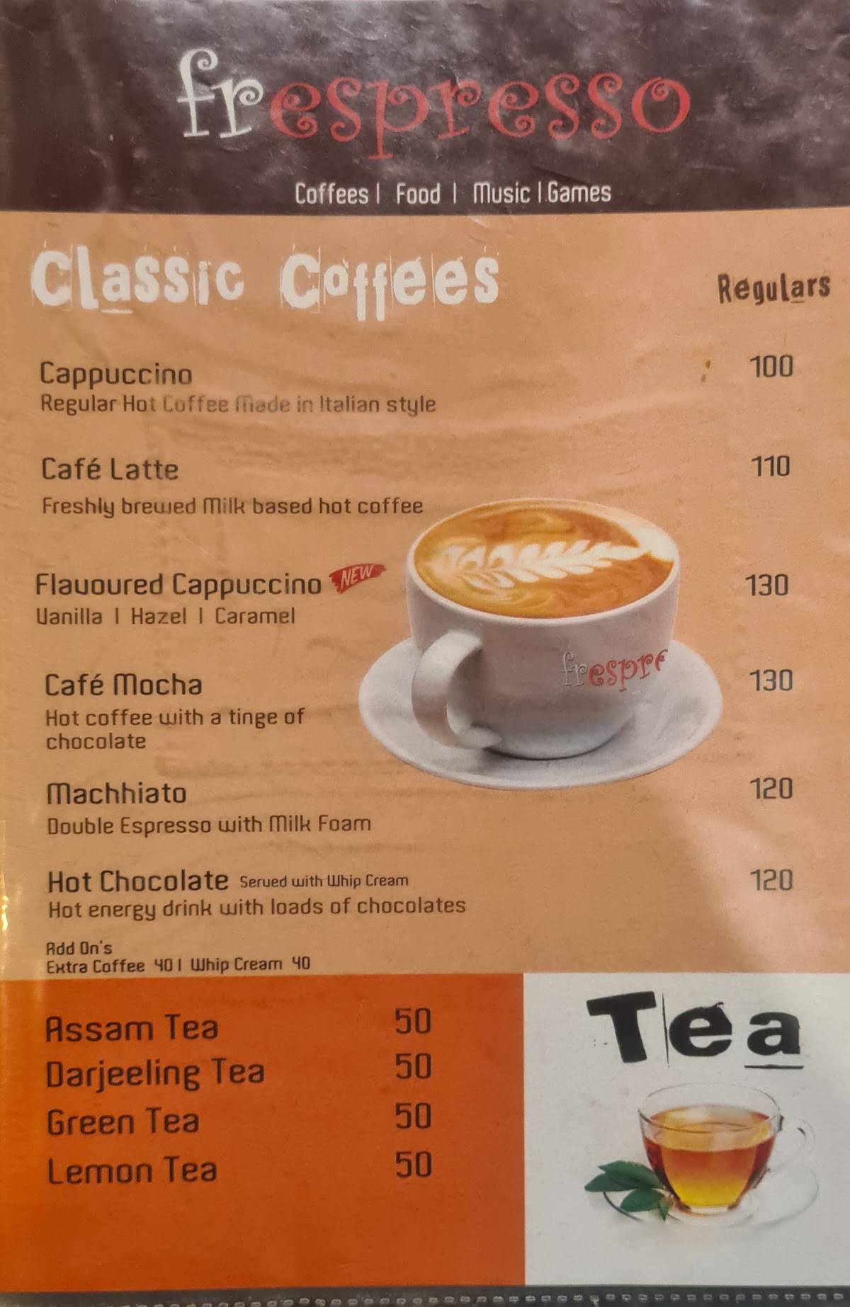 Frespresso Cafe & Resto menu