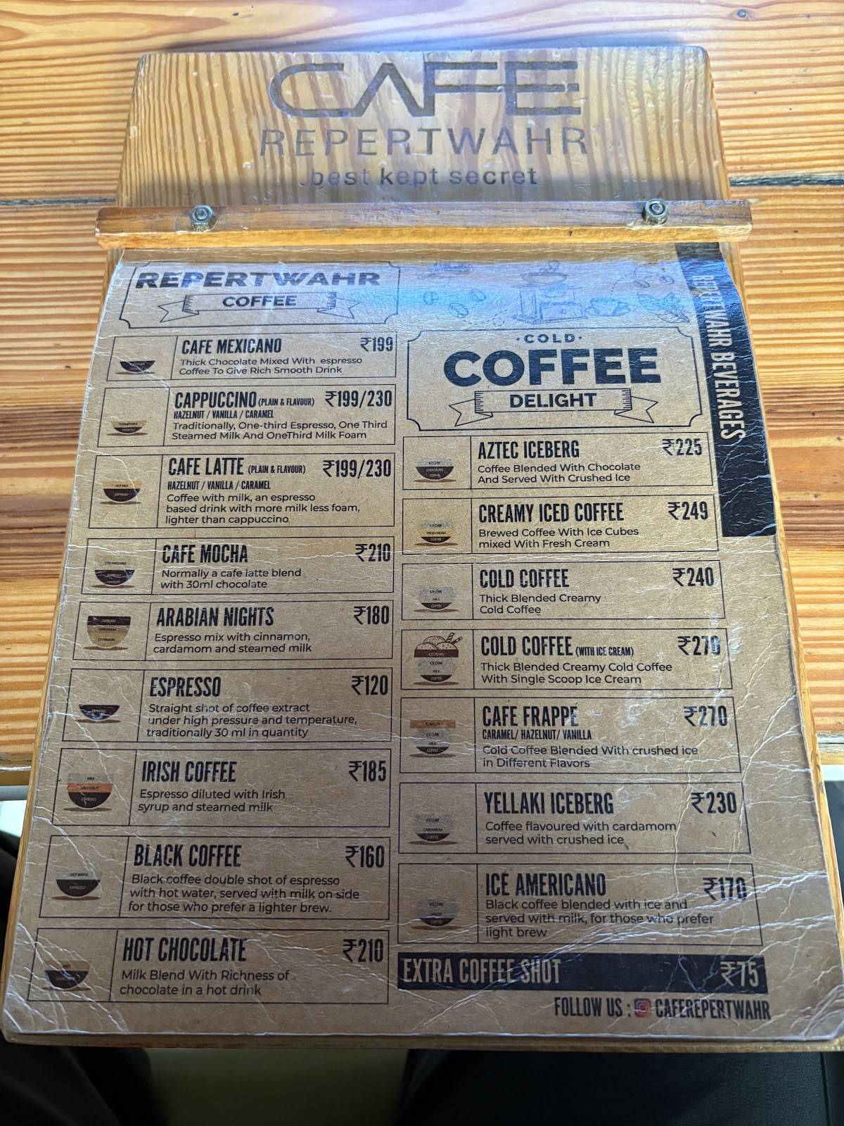 Cafe Repertwahr menu