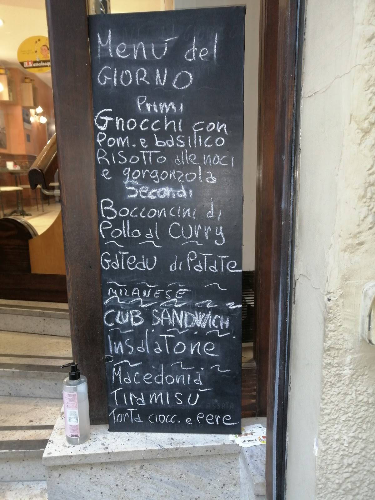 Menu di Cafè Vespucci 