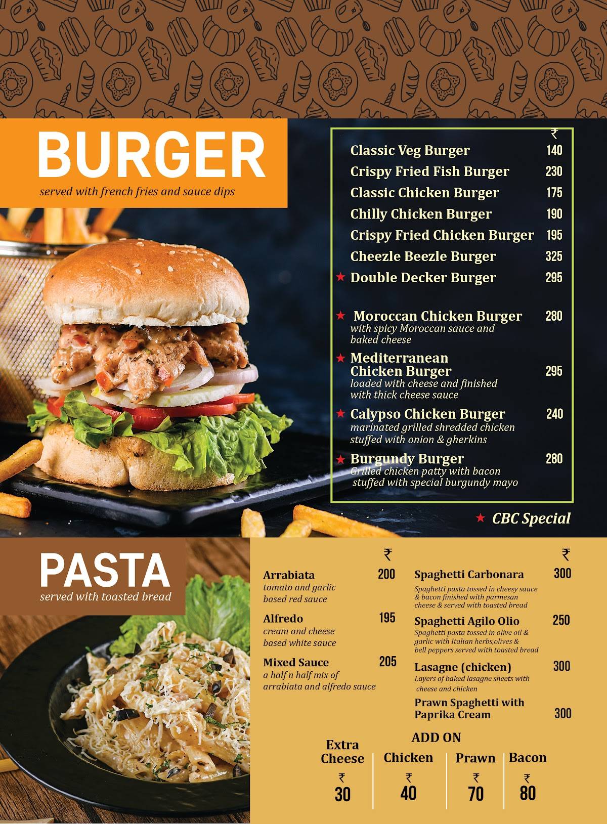 Calcutta Bakery Cafe Baghajatin menu