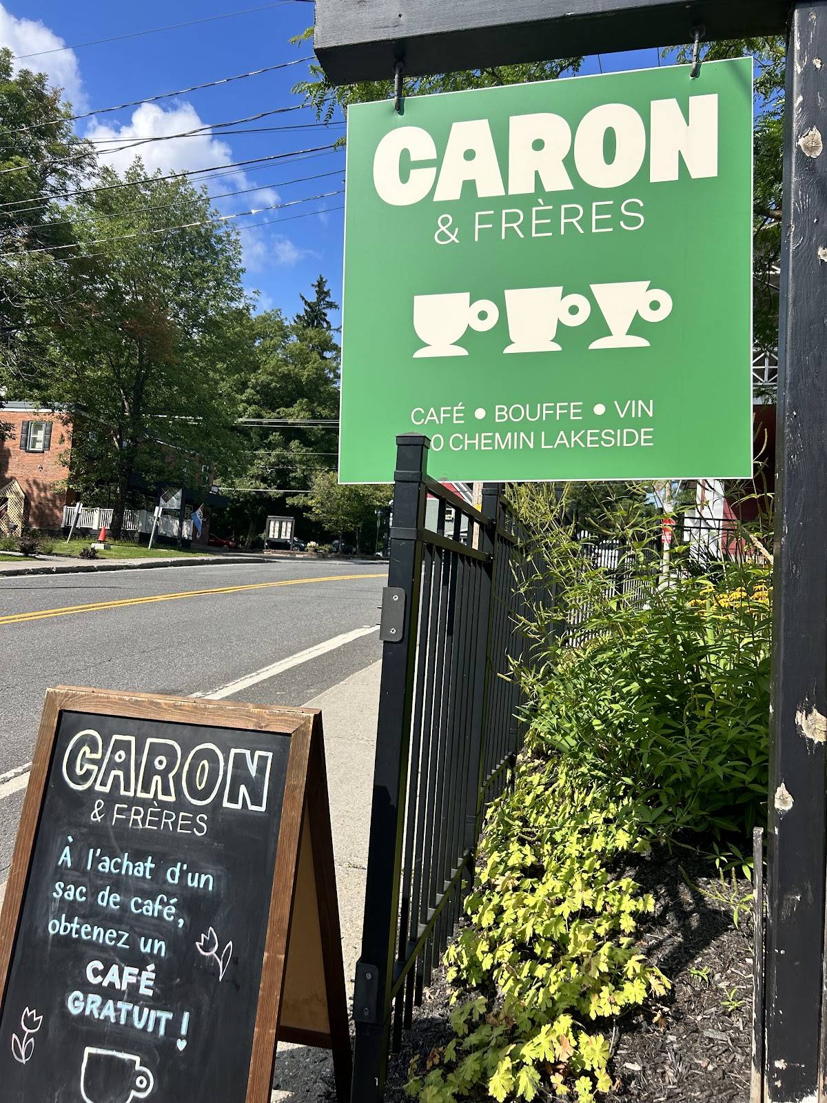 Menu de Café Caron & frères Knowlton