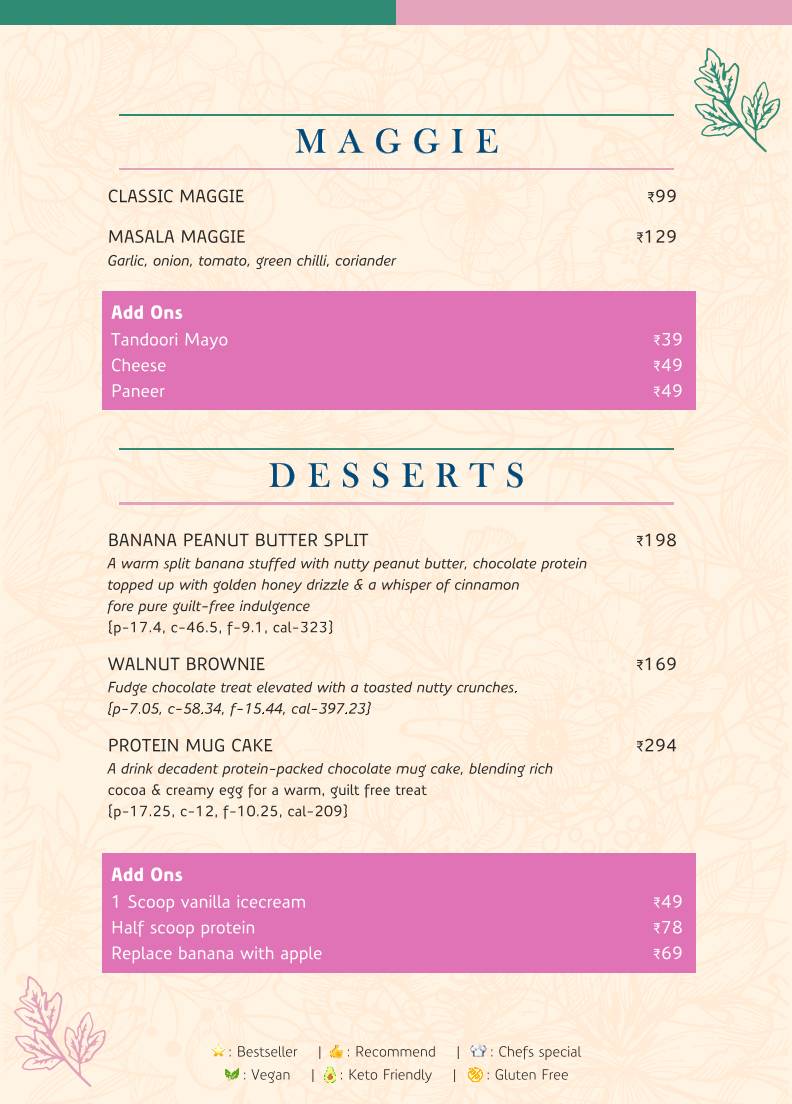 Café Caviar menu