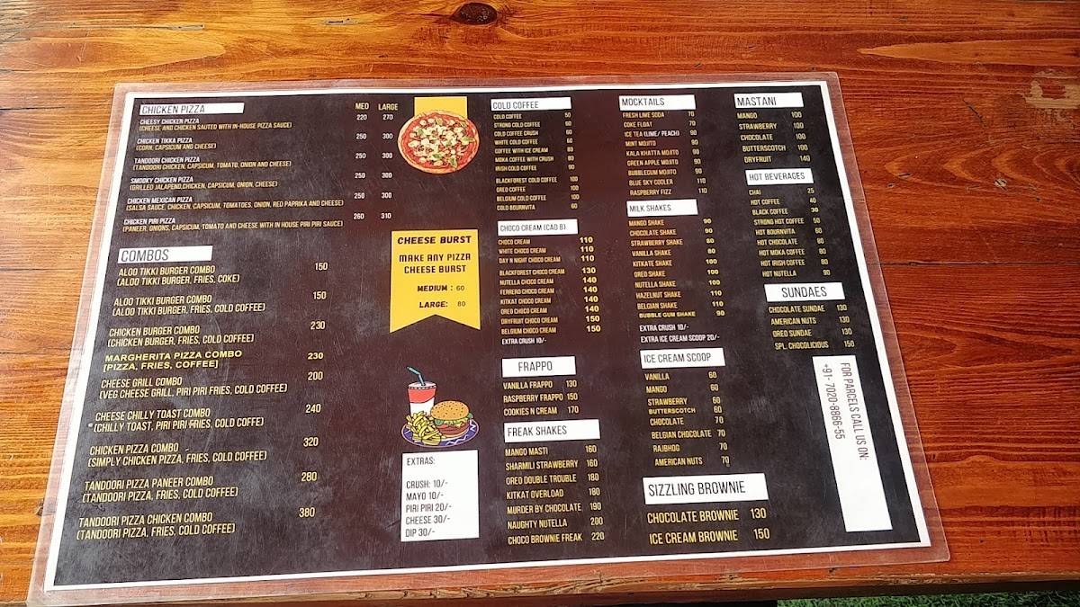 Cafe Chocolicious menu