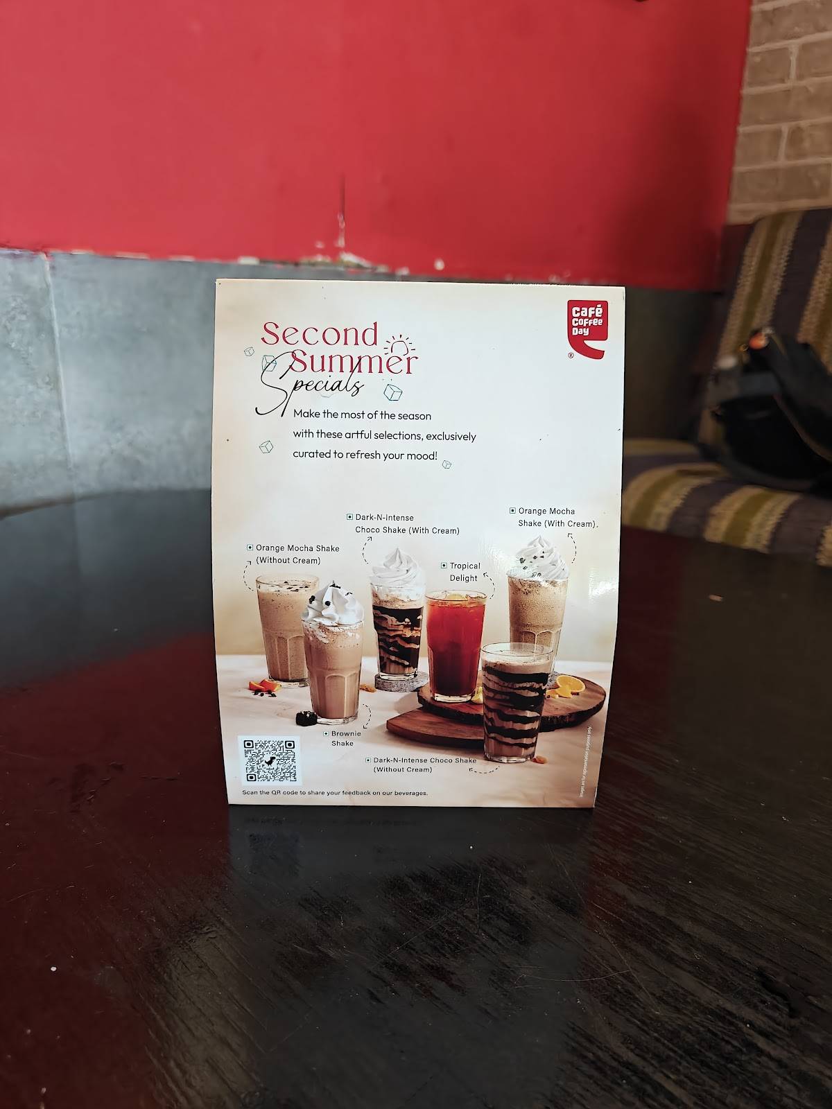 Café Coffee Day menu