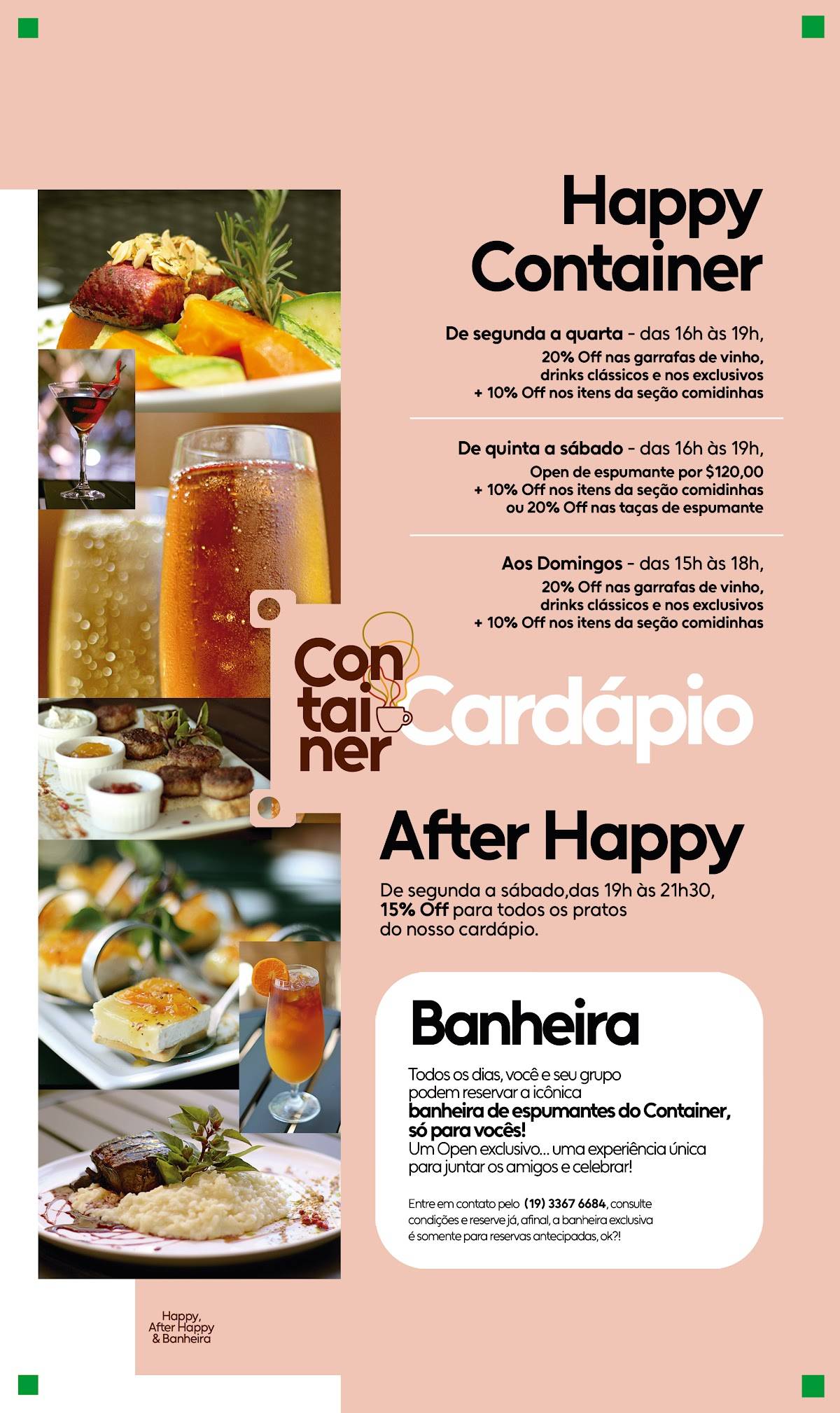 Café Container cardápio