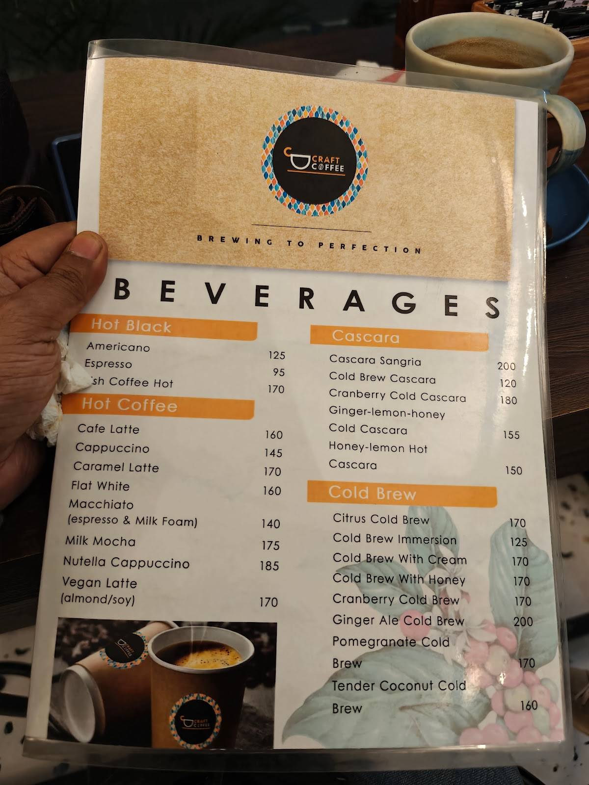 Craft Coffee Infinity Think Tank Salt Lake menu