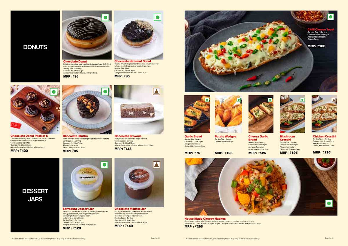 Cremeux - Margao menu