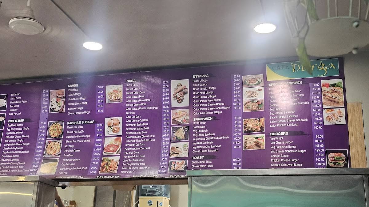 Cafe Durga menu