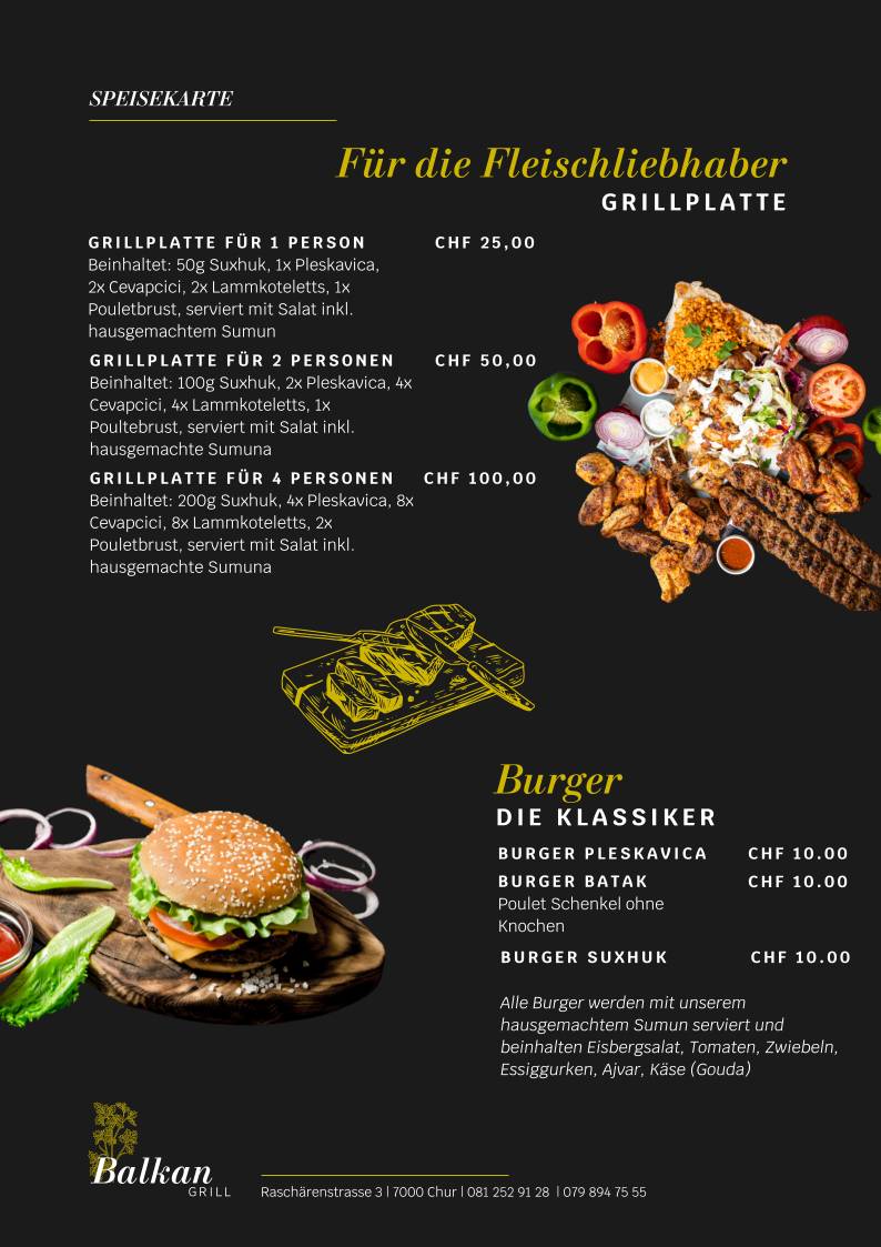 Menu di Balkan Grill (Café Express) 