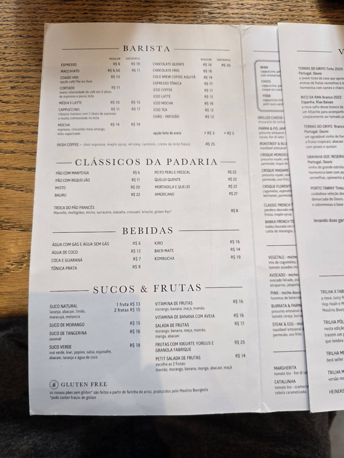 Fabrique Pão e Café - Vila Romana cardápio