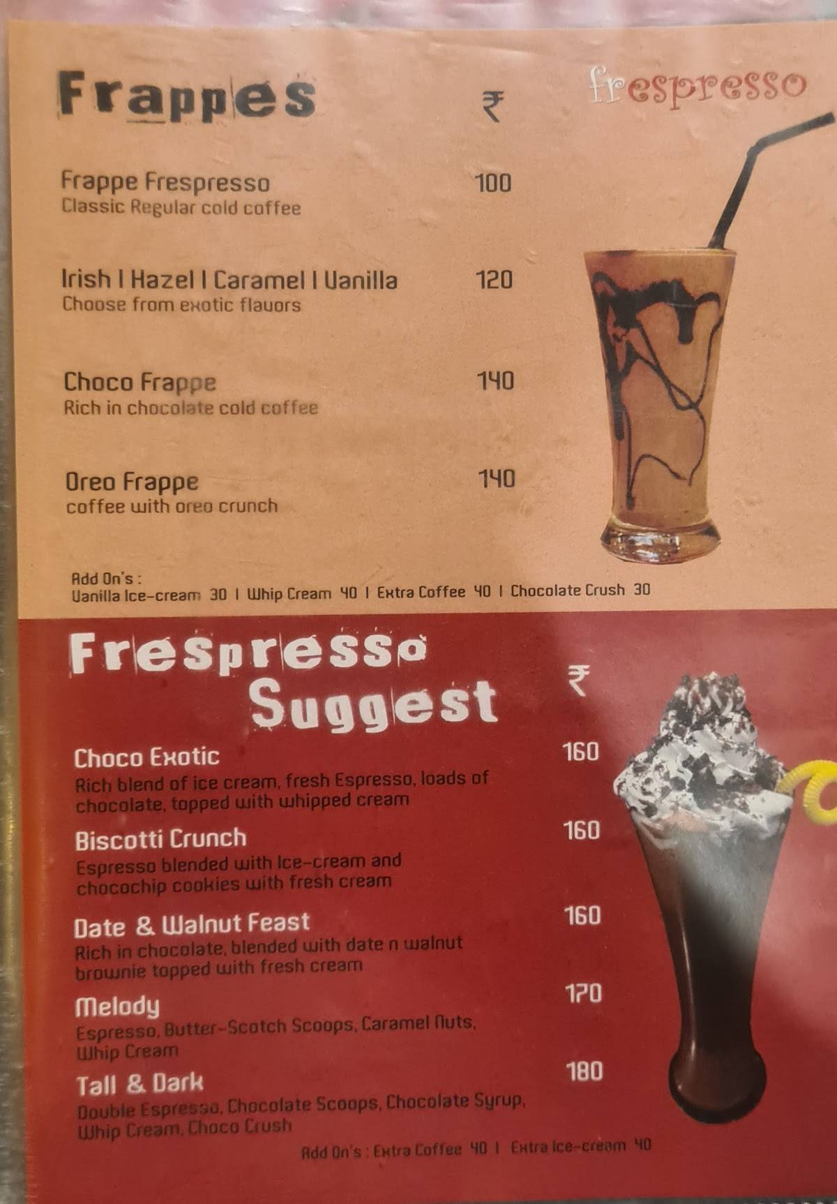 Frespresso Cafe & Resto menu