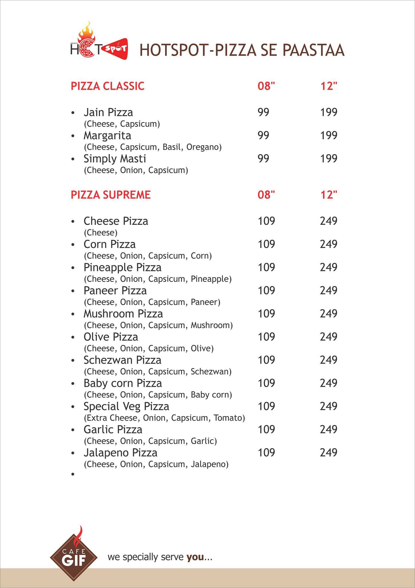 Cafe GIF menu