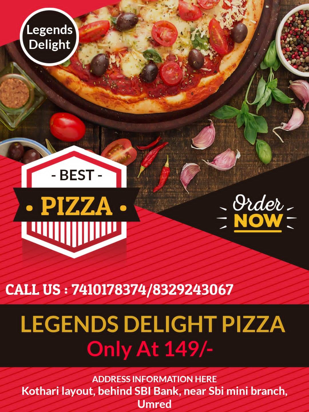 Cafe Legends Delight menu