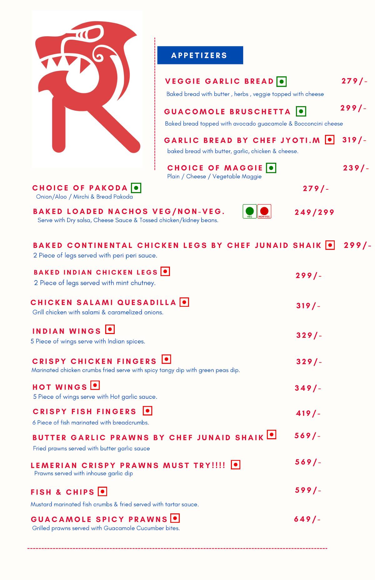 Lemerian Workin Cafe menu