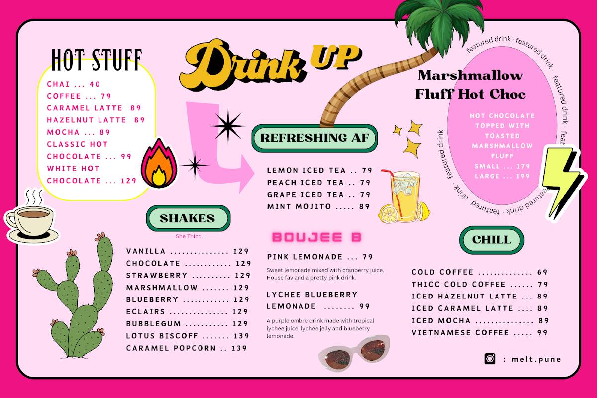 Cafe Melt menu