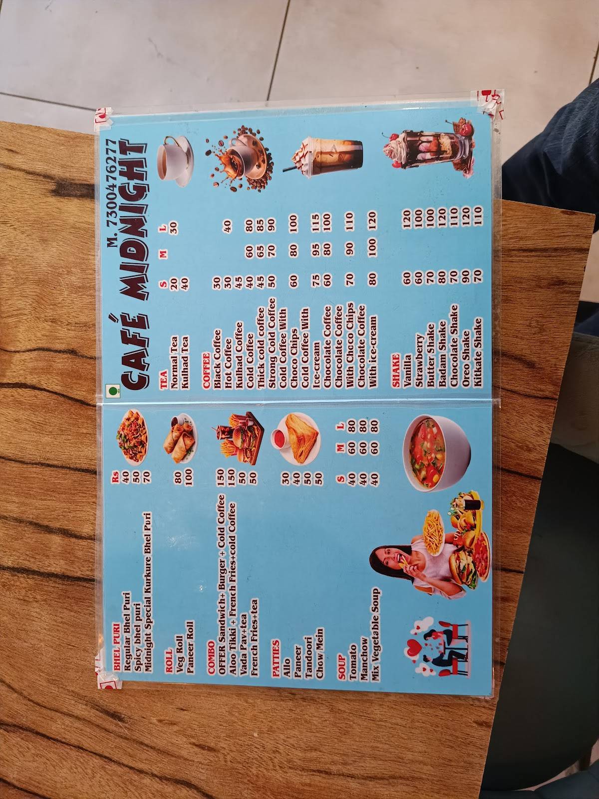 Cafe Midnight menu
