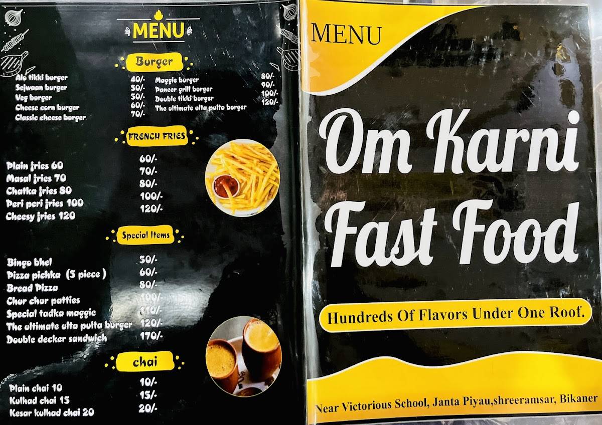 Omkarni Cafe menu