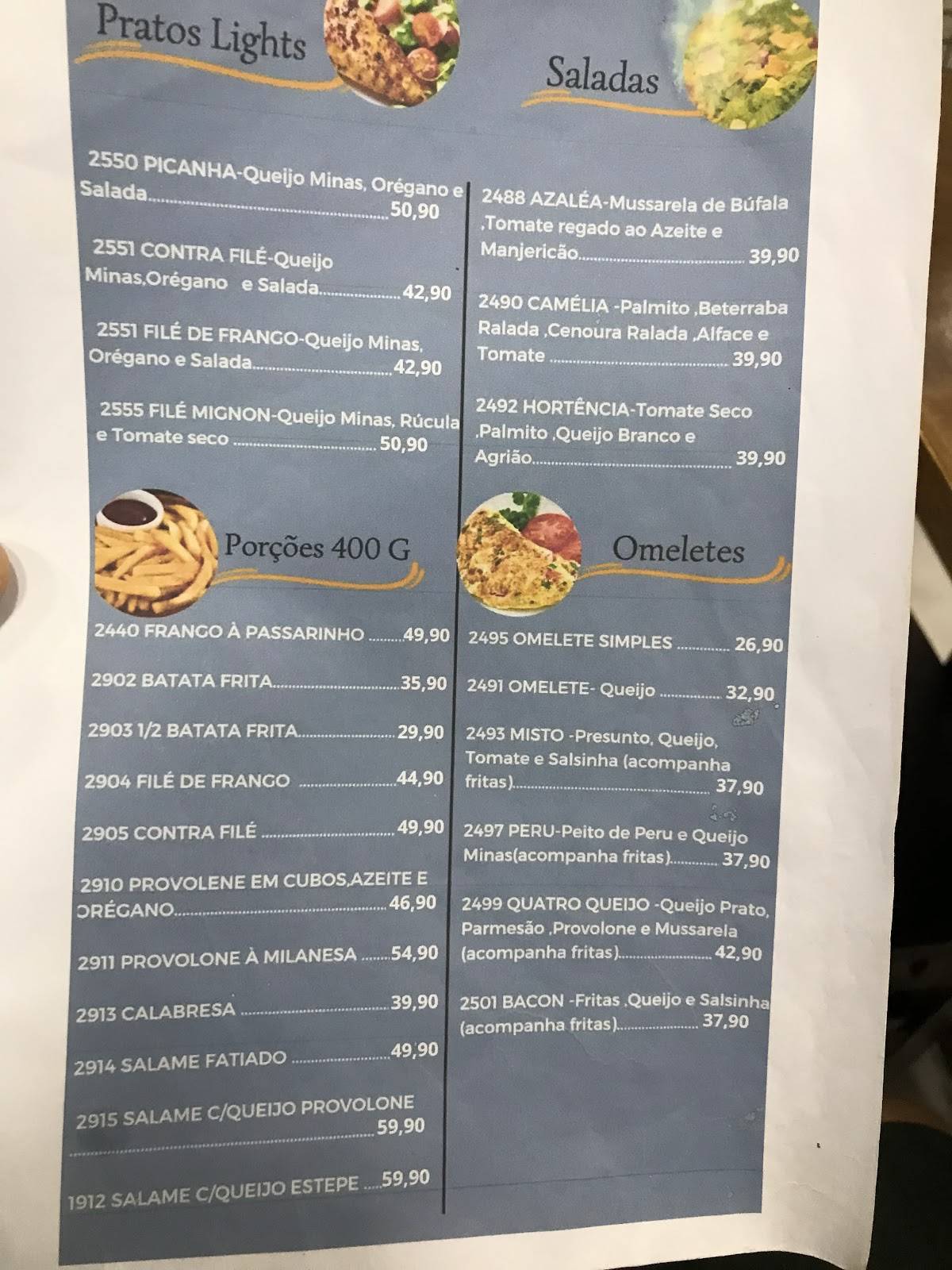 Padaria Ibéria cardápio
