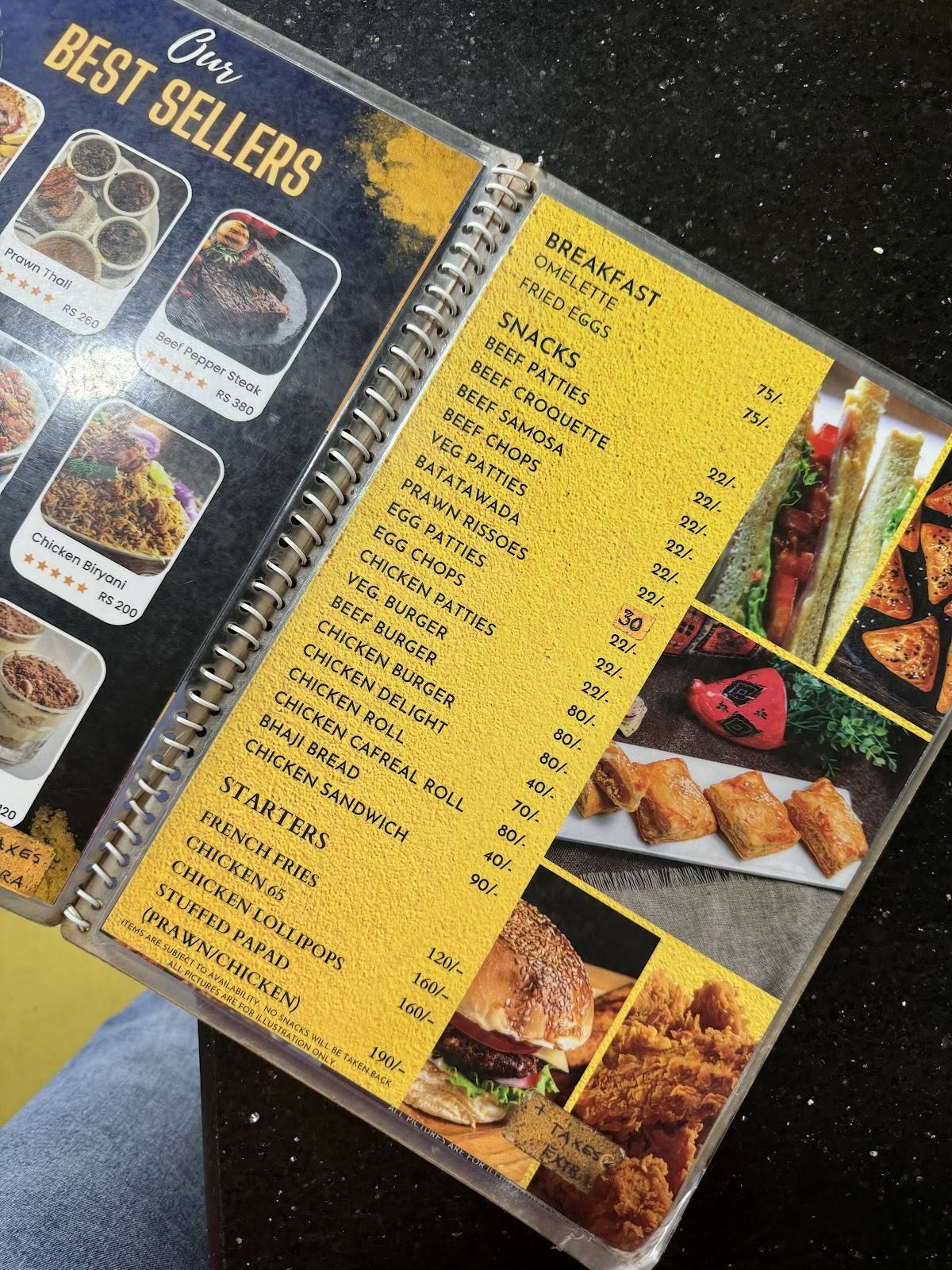 Cafe S. F. Xavier menu
