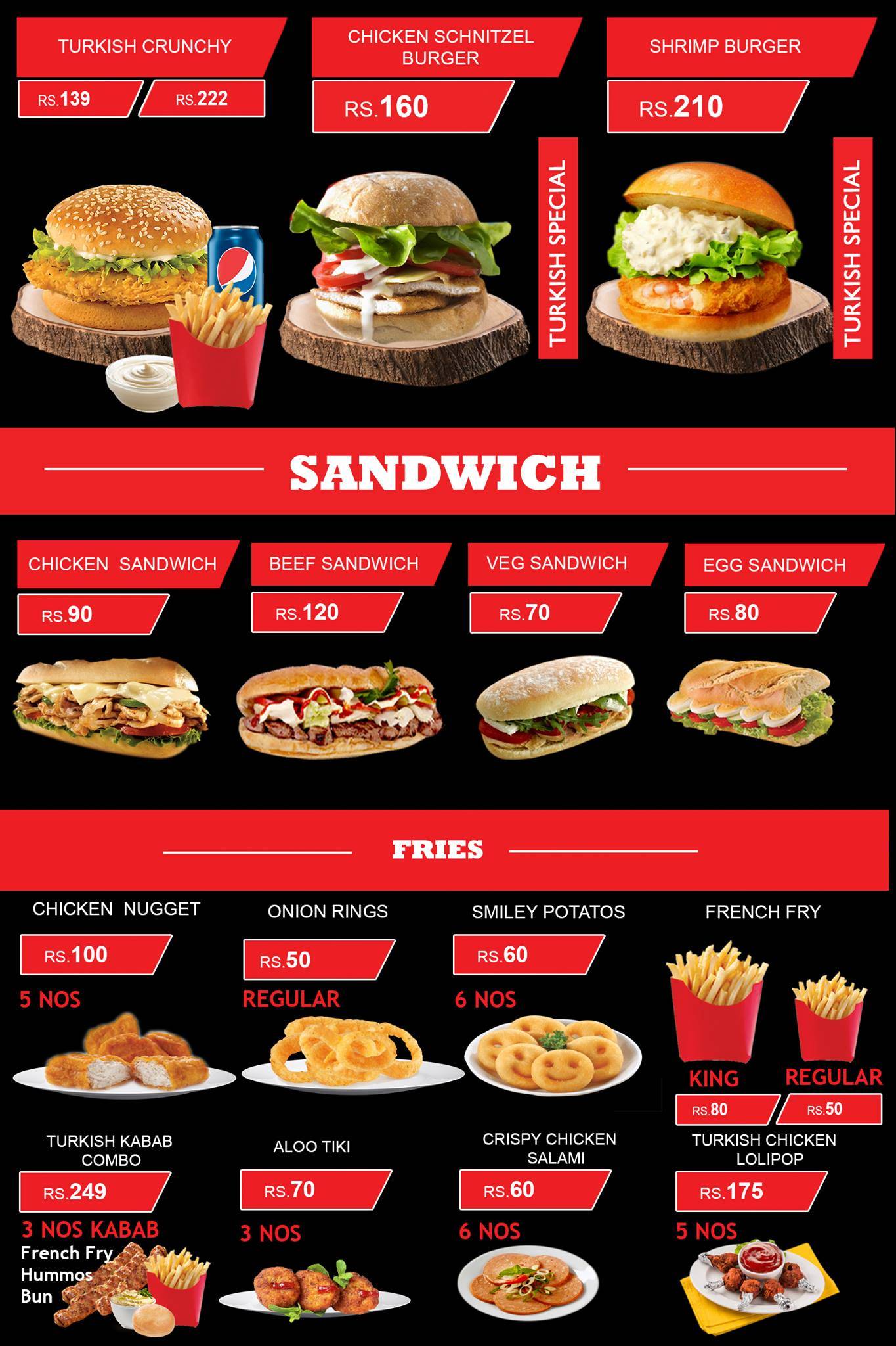 TURKISH CAFE menu