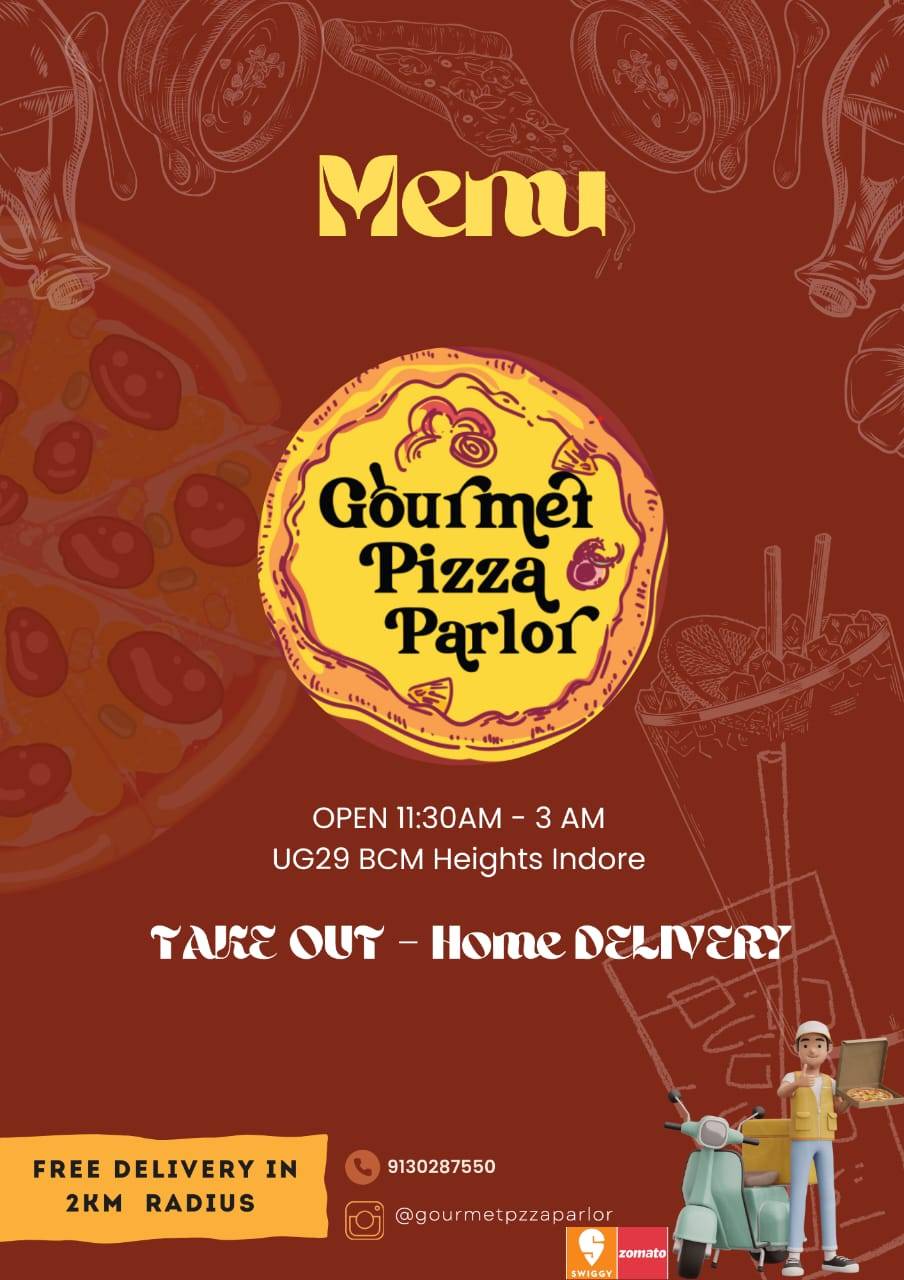gourmet Pizza Parlor menu