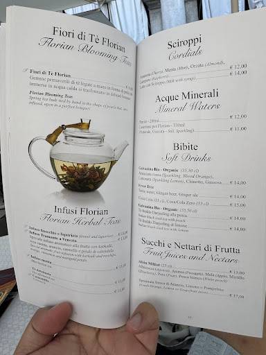 Menu di Caffè Florian 