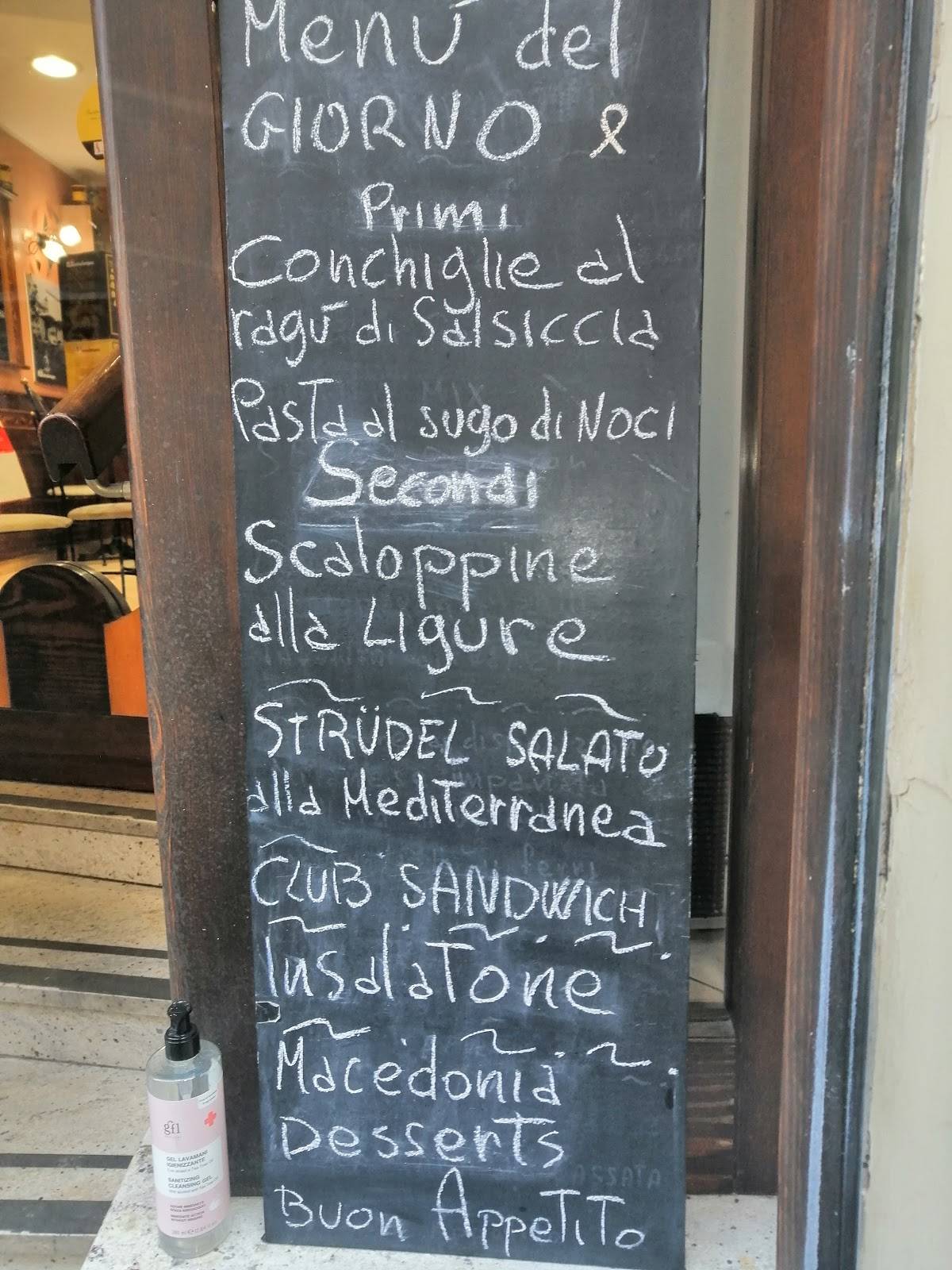Menu di Cafè Vespucci 