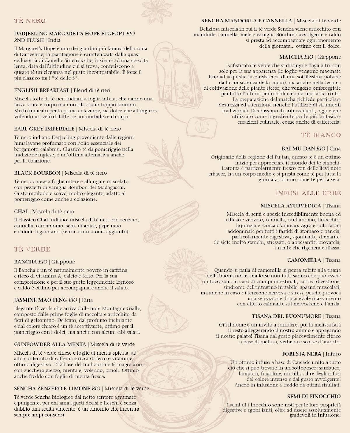 Menu di Caffetteria al Parlamento 