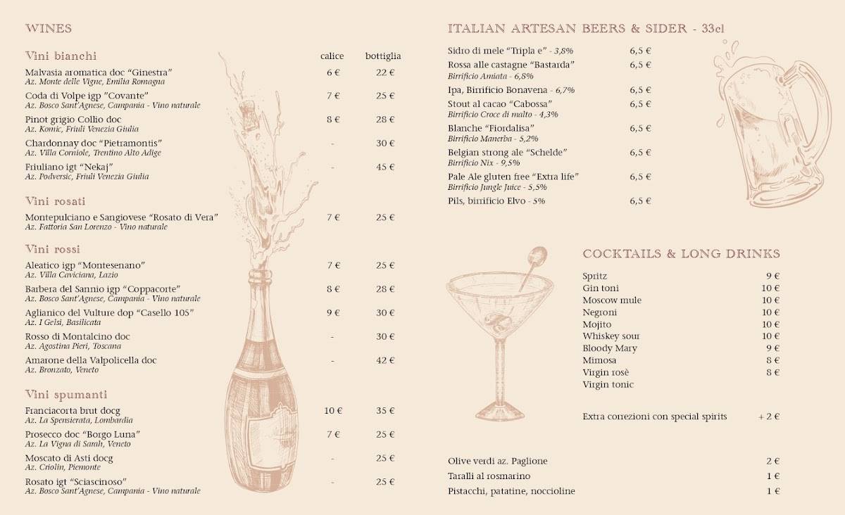 Menu di Caffetteria al Parlamento 