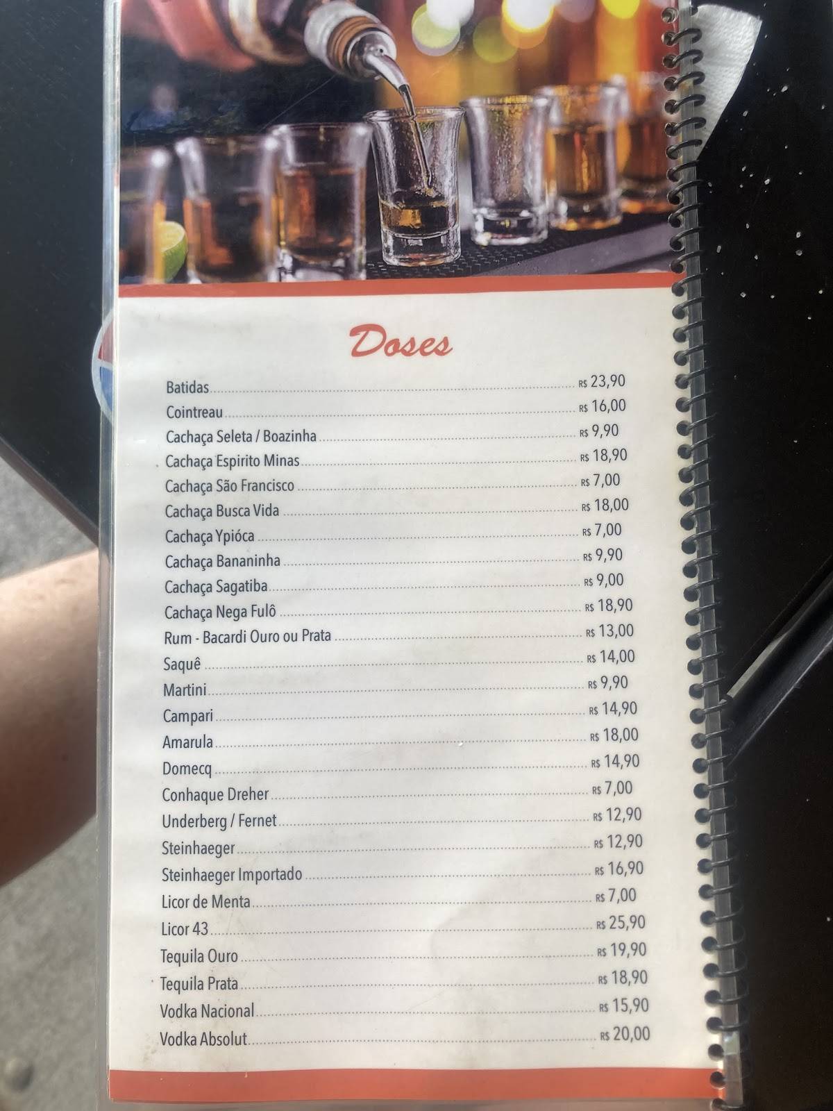 Calçadão do Peixe cardápio