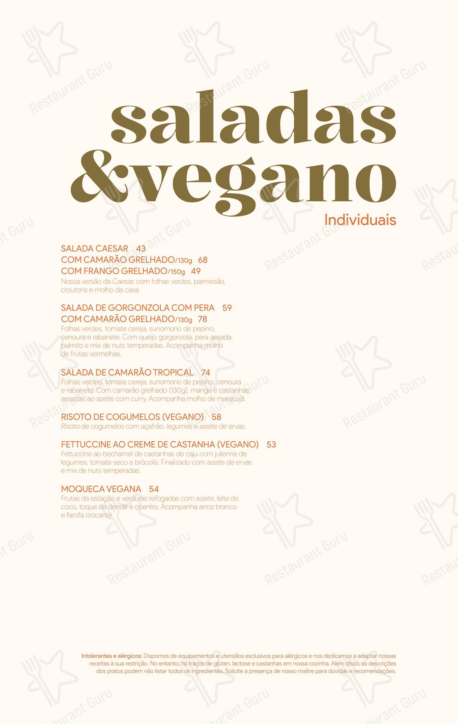 Camarões Potiguar menu - Коктейльная карта
