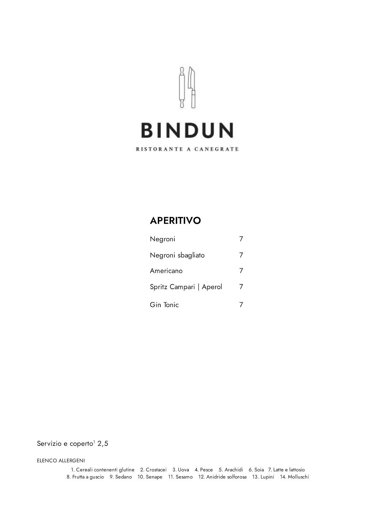 Menu di Bindun 