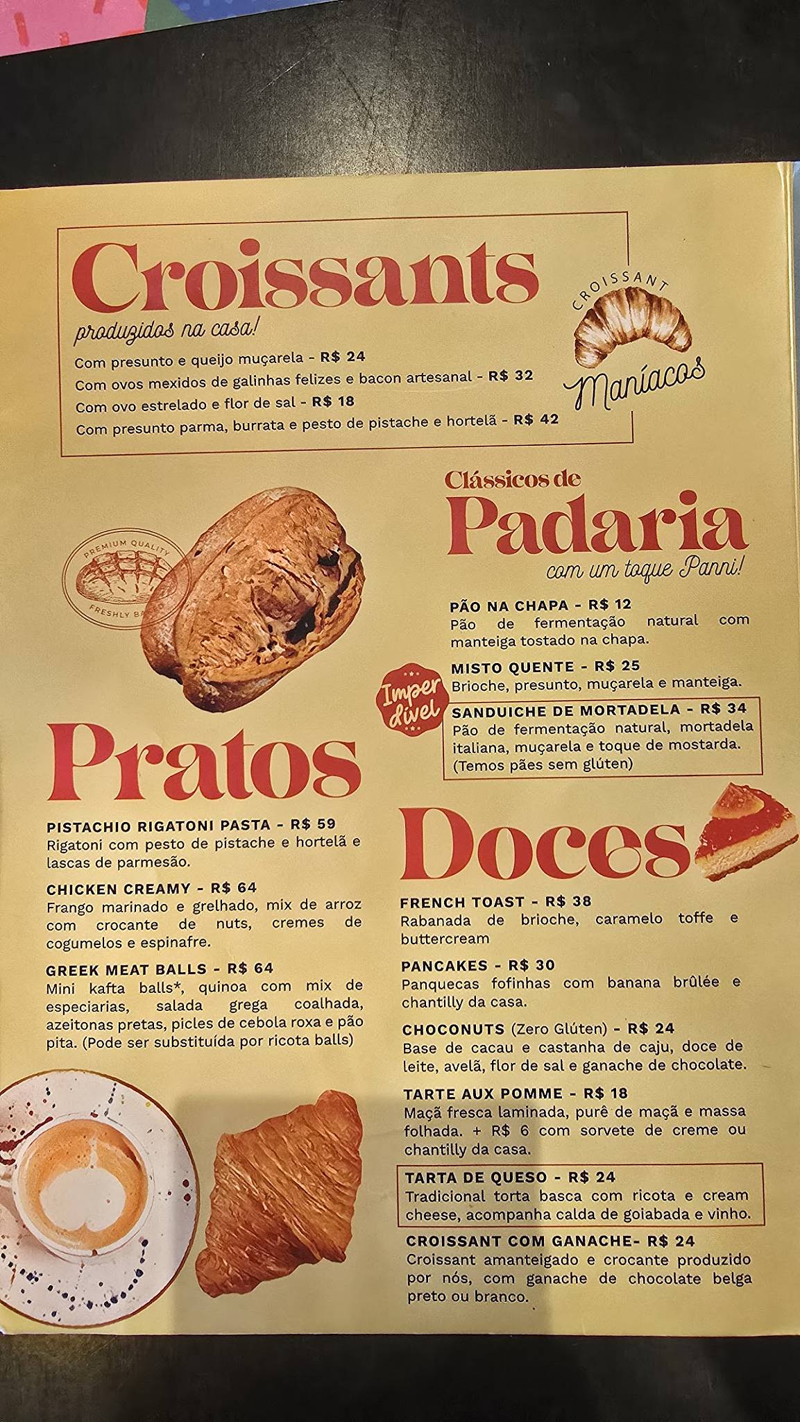 Panni - Padaria e Brunch em Gramado e Canela cardápio