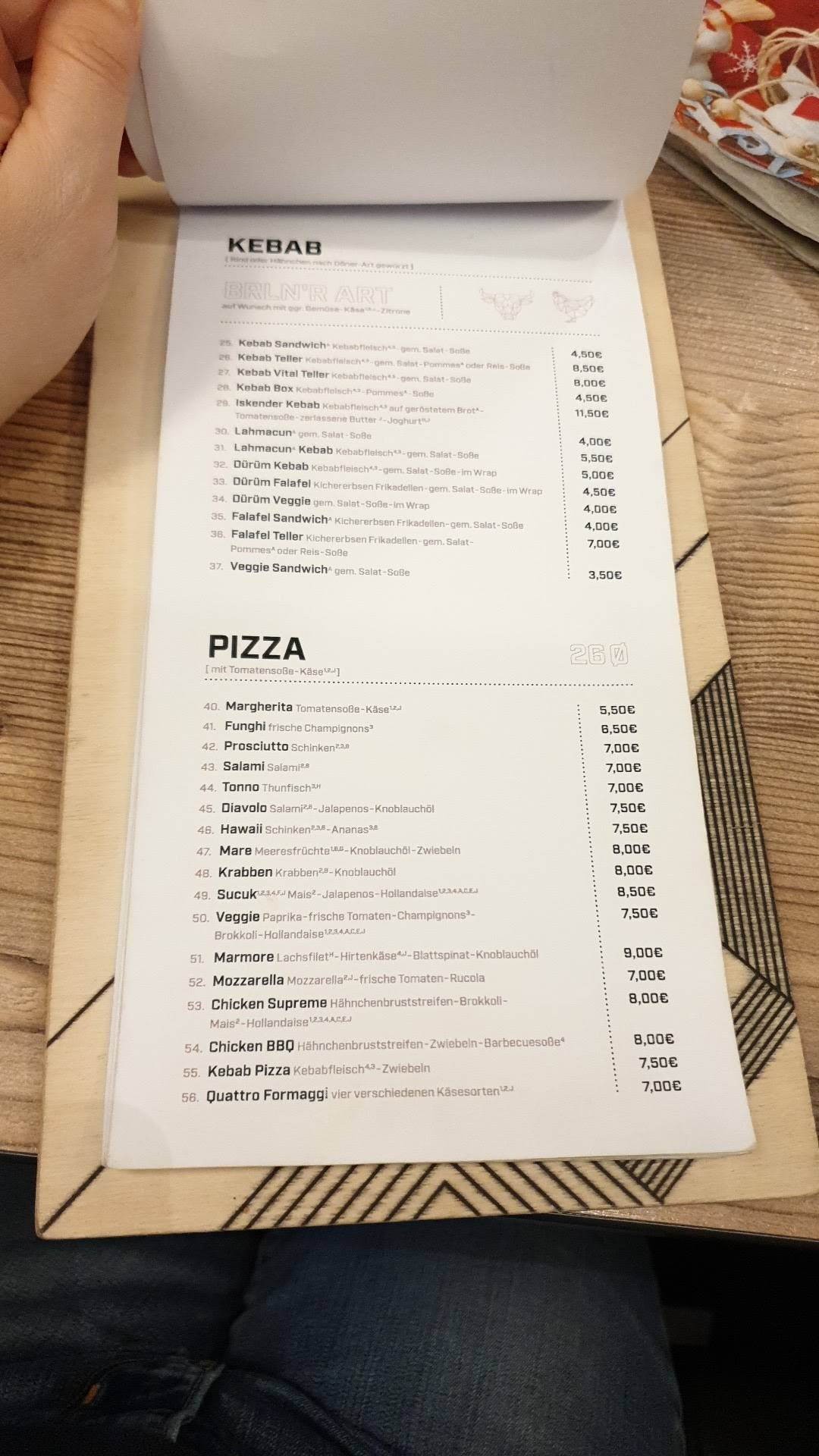Cappadocia Kebab Haus Menu