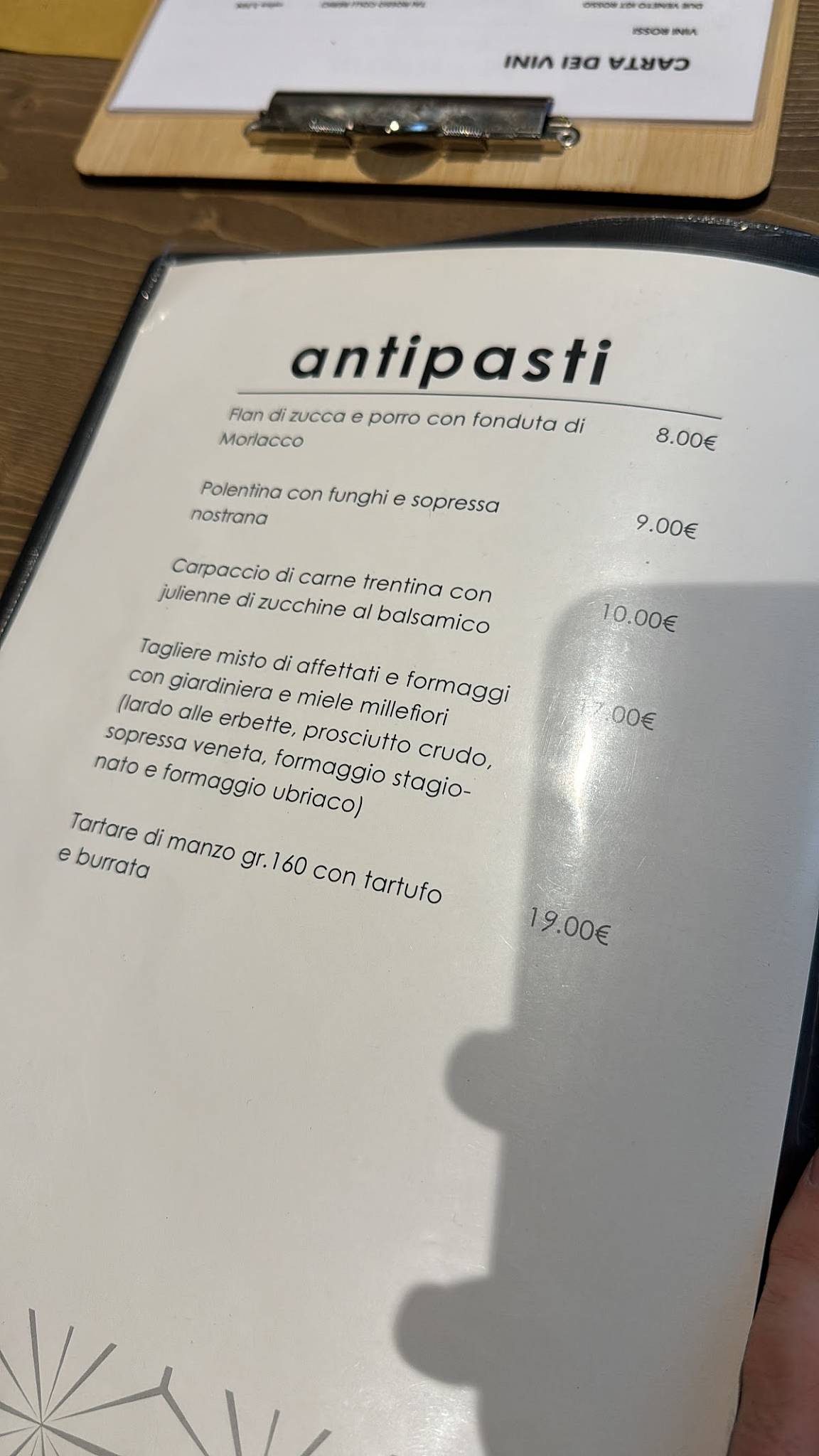 Casa Nova cucina e pizzeria menu