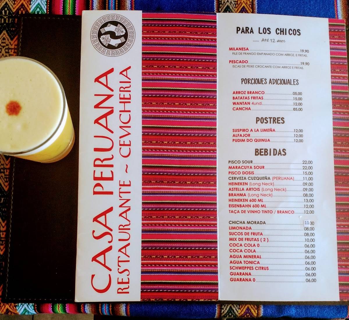 Casa Peruana Restaurante Cevicheria cardápio