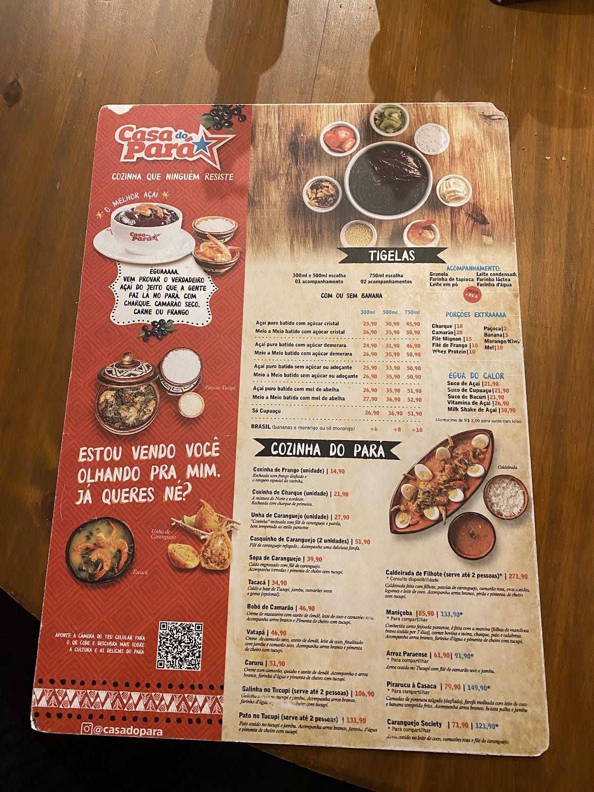 Casa do Pará (Boa Viagem) cardápio