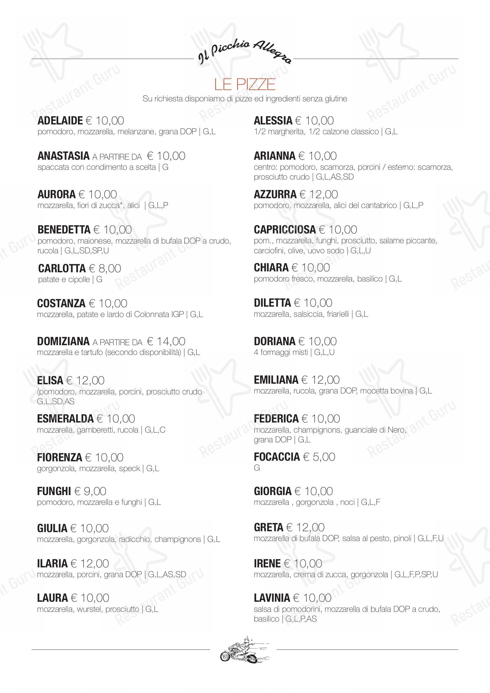 Menu per Ristorante Pizzeria 