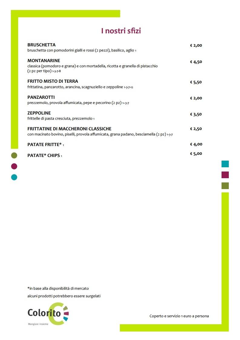 Menu di Colorito 