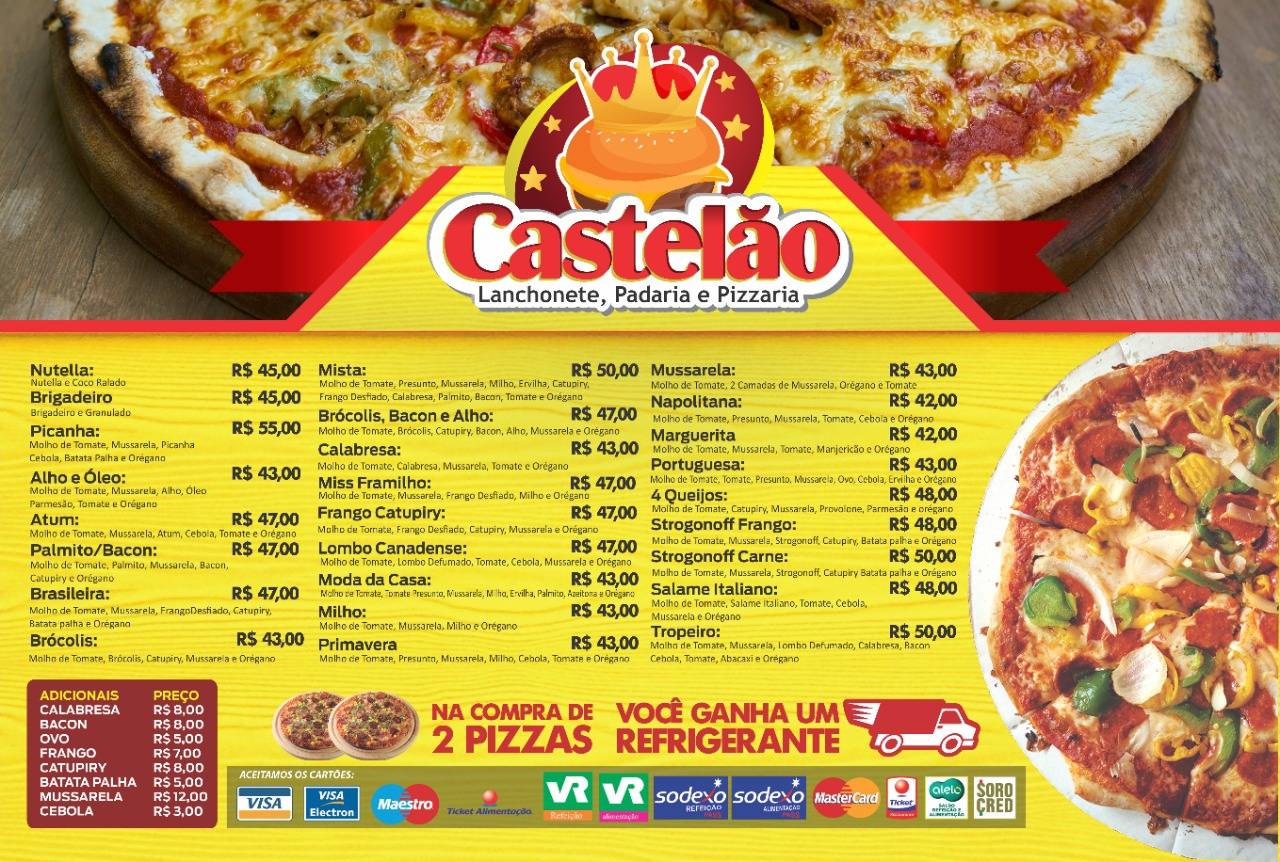 Padaria Castelão cardápio