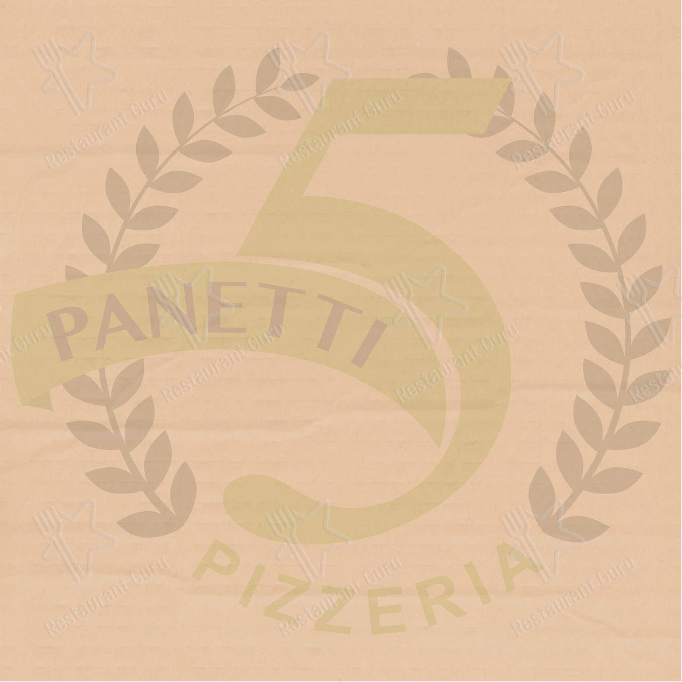 Menu per 5 Panetti pizzeria da asporto pizzeria