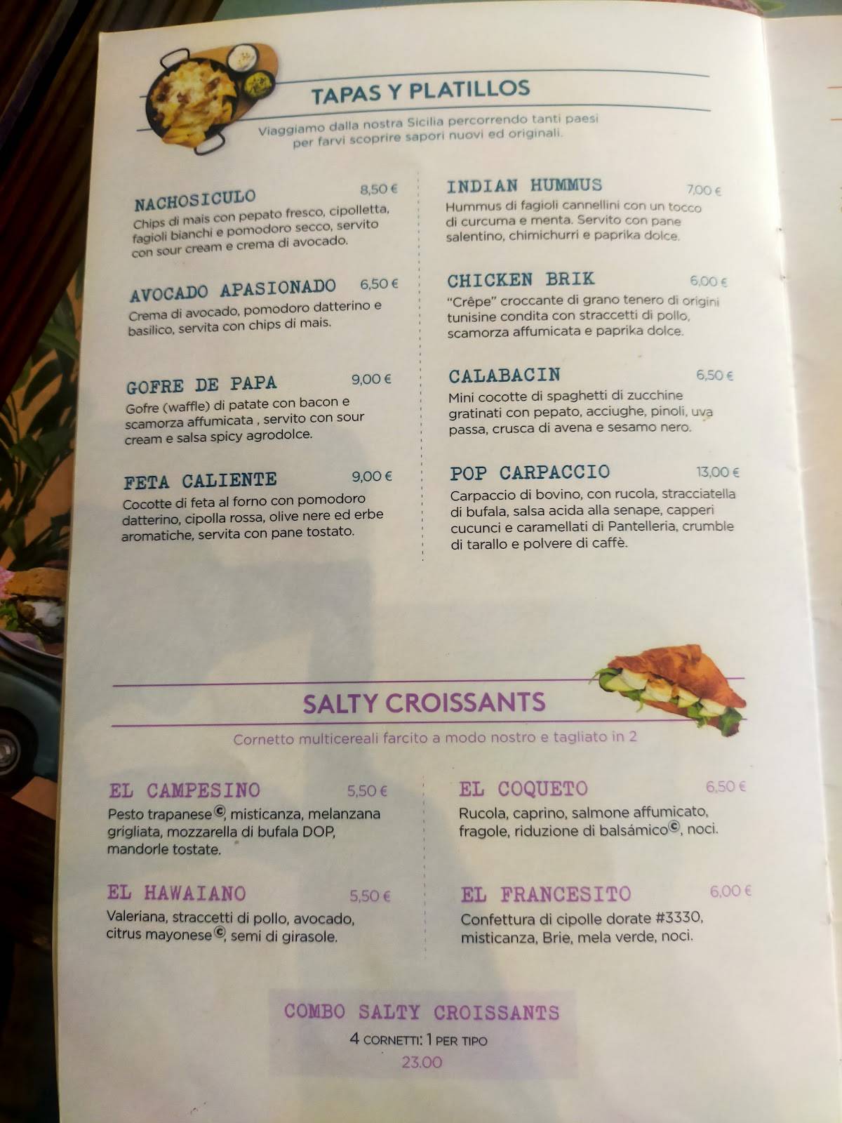 Menu di Collage Boutique Bar 