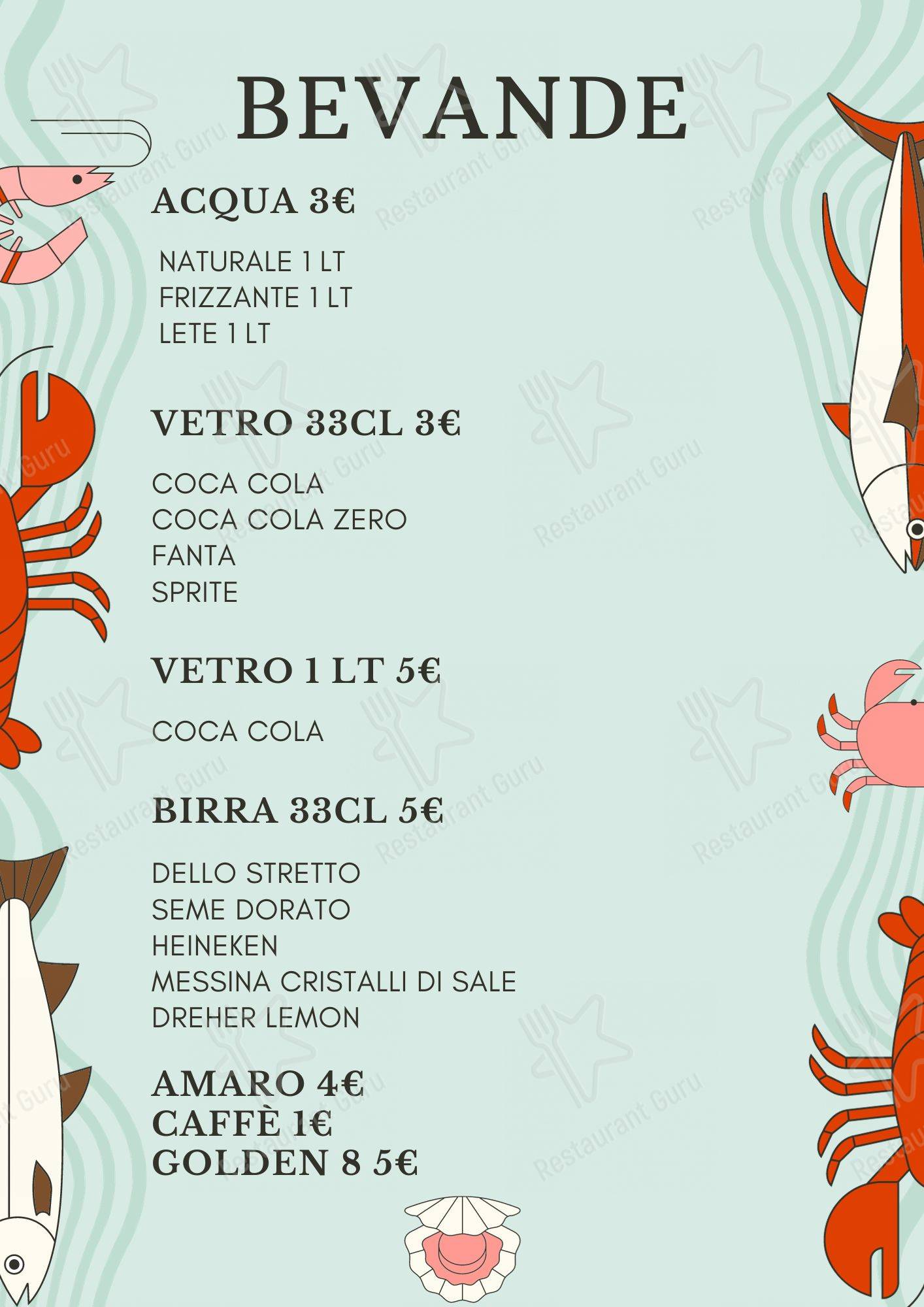 Menu di La Fish Fratelli Salamone 